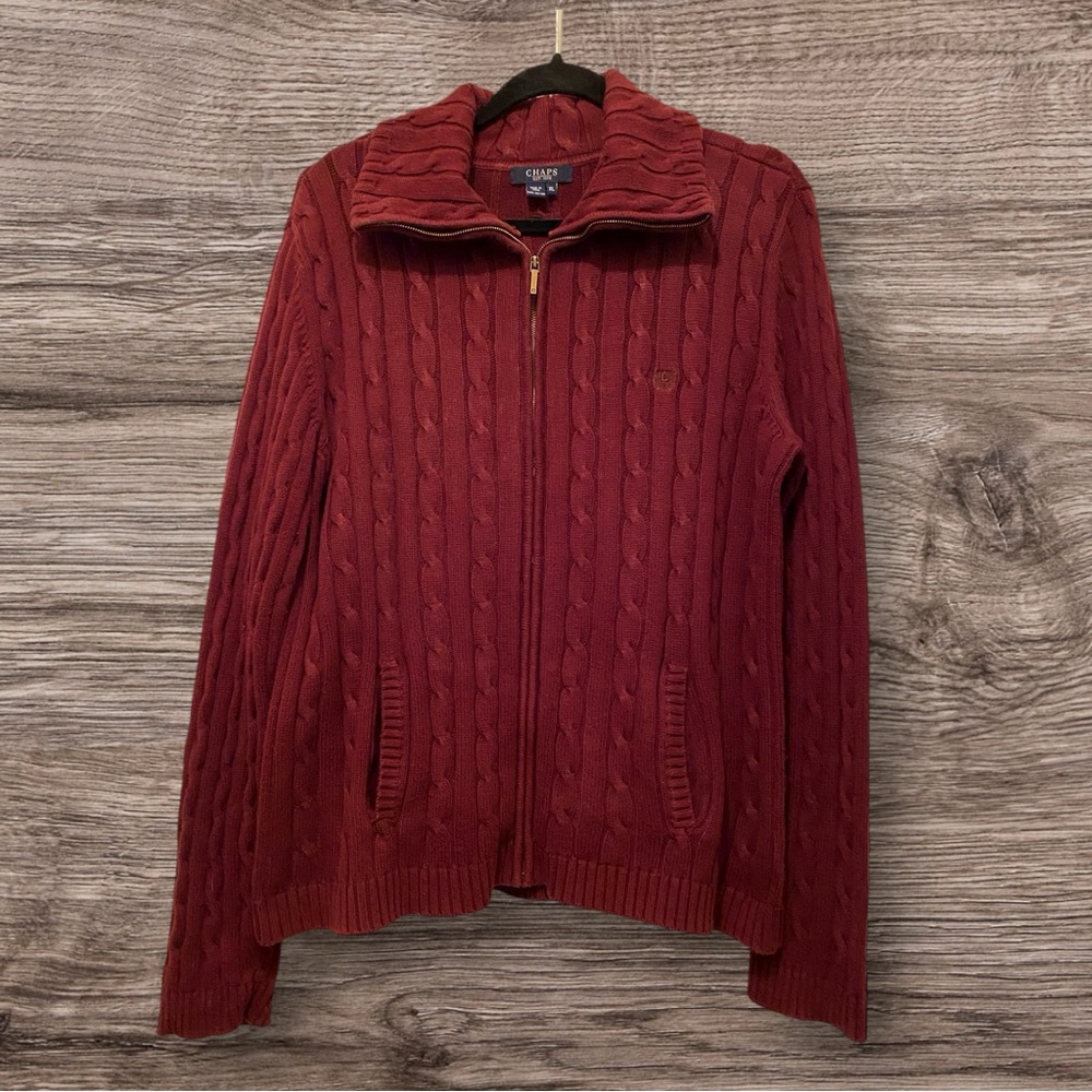 Women’s Burgundy Chaps Sweater